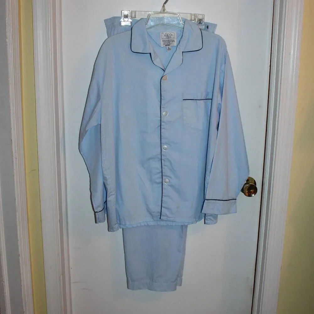 Vintage Mens Sears Pajamas - Light weight Light Blue